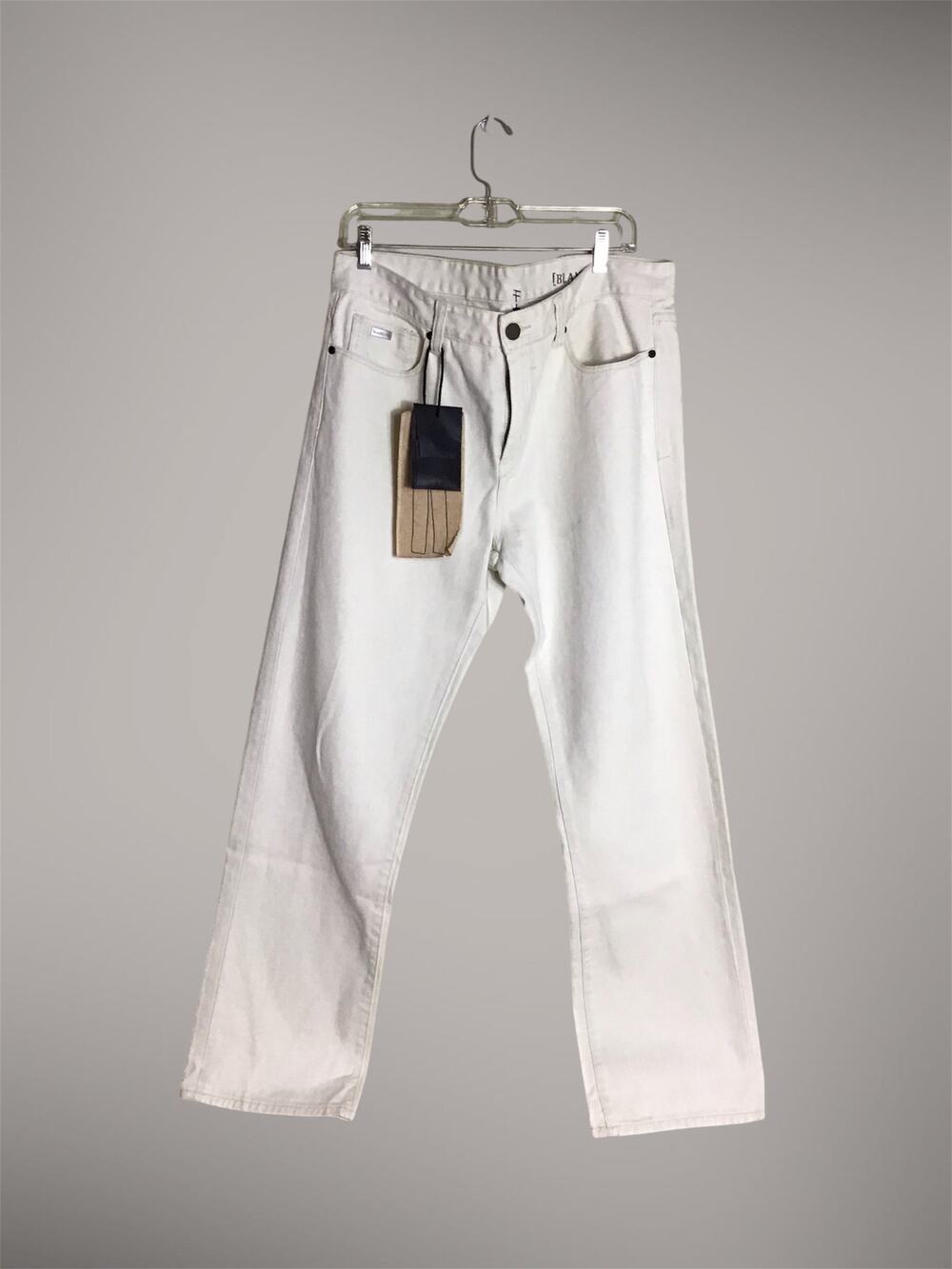Blank NYC Mens 100% Cotton Cream Relaxed Straight fit Jeans Sz.33 NWT Streetwear